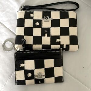 Coach bundle, wristlet, and card holder keychain brand new with tags